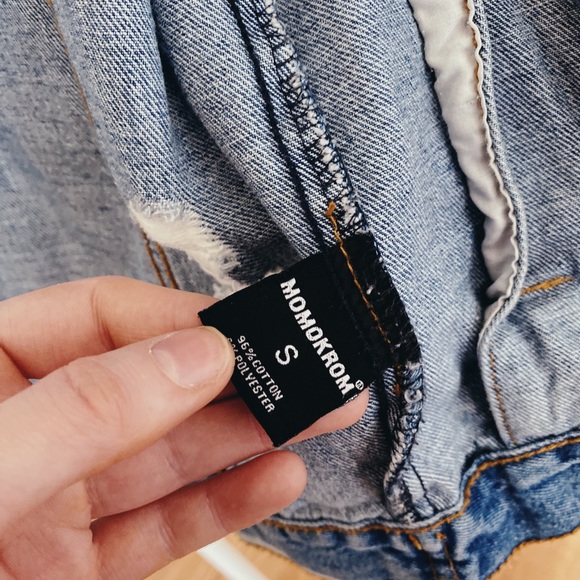 PRETTY LITTLE THING Distressed Light Wash Oversized Denim Jacket - Picture 5 of 5